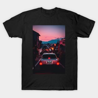 Sunset Taxi in Kyoto Japan T-Shirt
